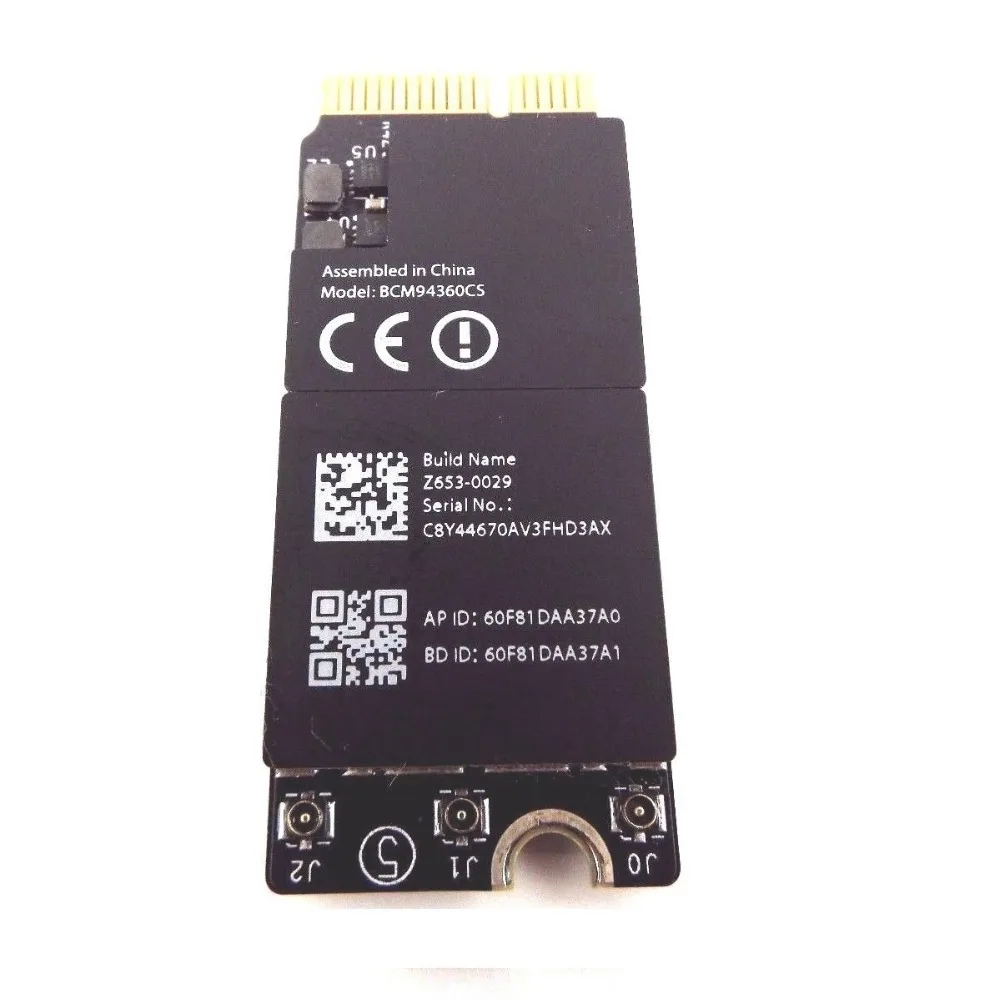 BCM94360CSAX для Macbook Retina 15 дюймов A1398/13 A1425 A1502 Late 2013 ~ 2014 Wi-Fi беспроводная Bluetooth 4 0 Карта