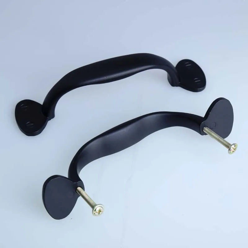 96mm modern simple black furniture decoration handles antique dresser kitchen cabinet door matte drawer knob | Ручки шкафа