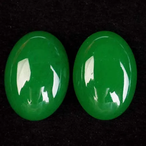 green jade 2 шт./лот) натуральный смешанный камень овальный кабошон 25x18x6 мм yl061802 - Окраска металла: green jade