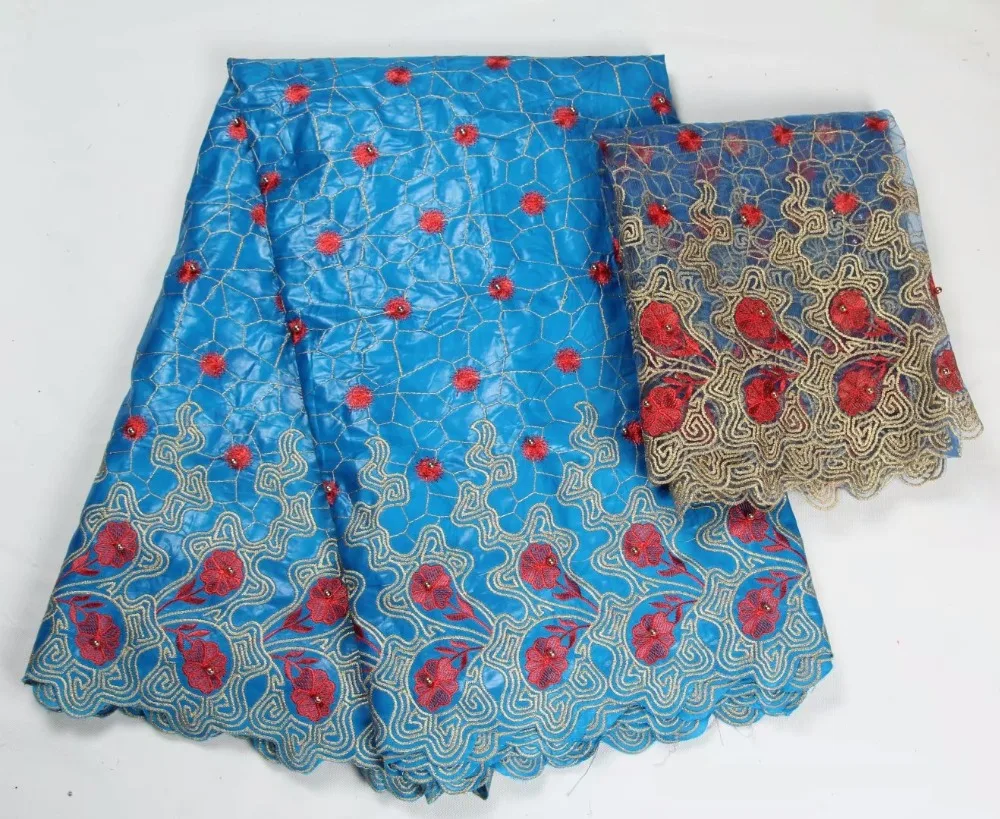 2017 новое поступление африканских Базен Riche Getzner ткань с вышивкой бисером кружева