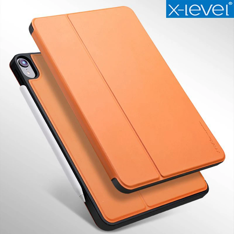 Кожаный флип чехол X Level Book s для Apple новинка 2018 iPad Pro 11 ультратонкий деловой кожаный