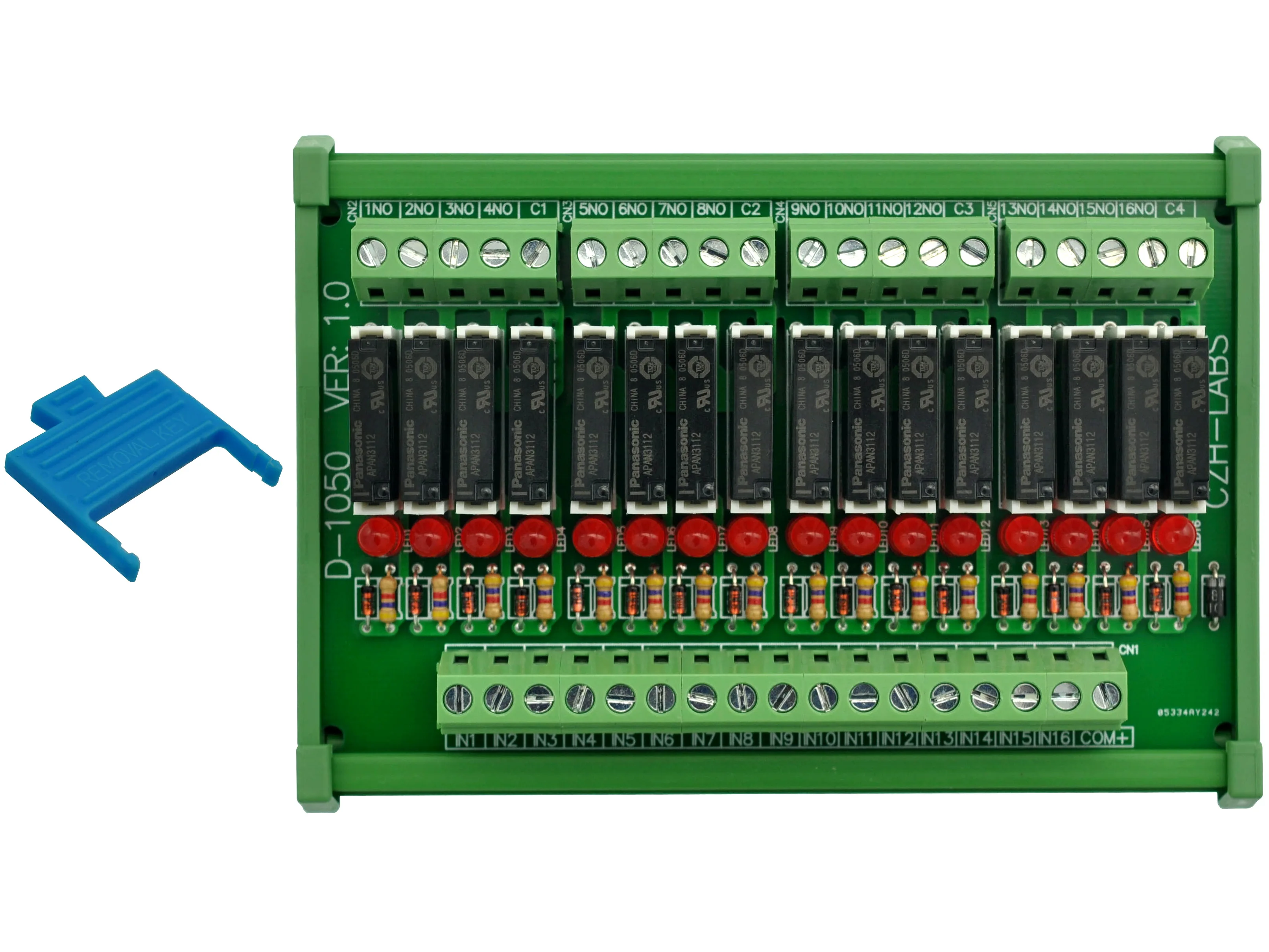 Тонкий DIN рейка крепление DC12V раковина/NPN 16 SPST NO 5A Мощность триггерный релейный