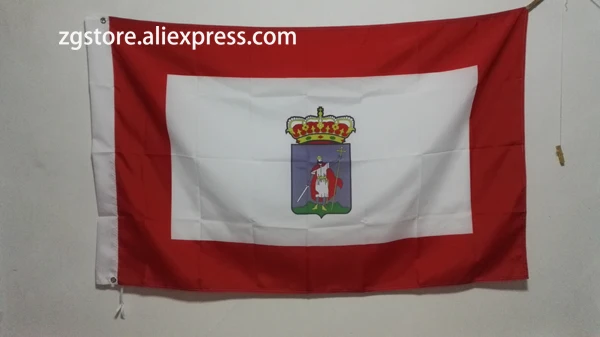 

Spain Flag Bandera gijon Custom Banner 3X5FT 90X150CM Banner brass metal holes