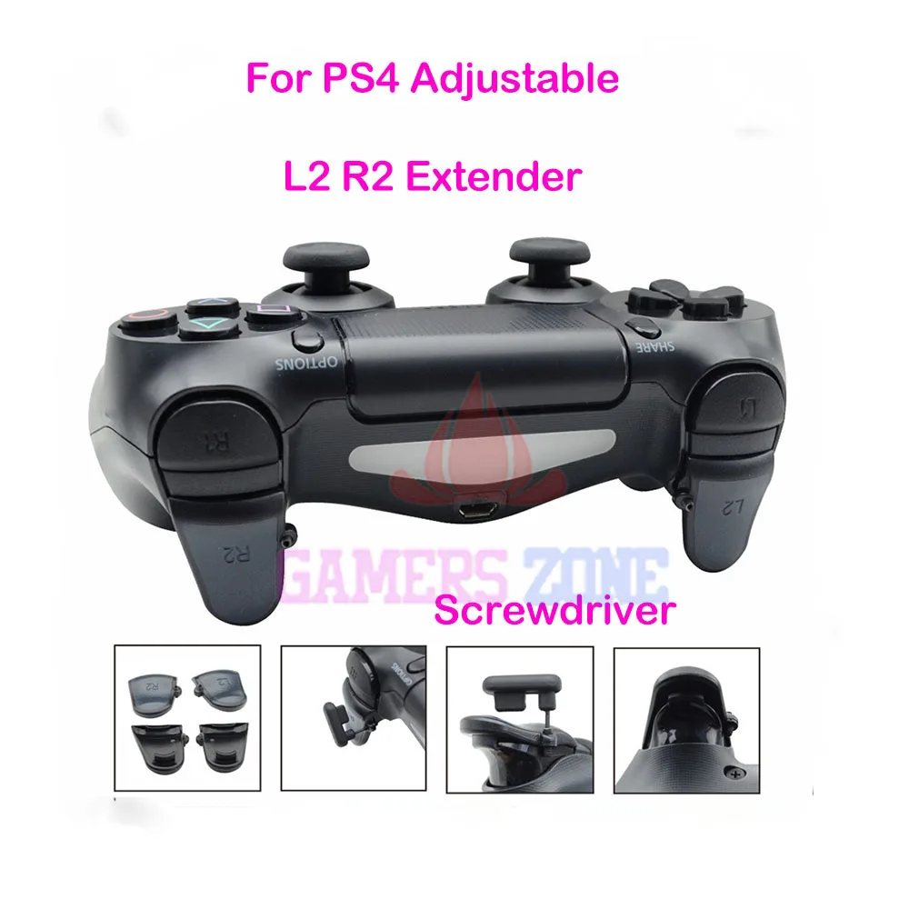 Adjustable Rubber Extended Triggers For Playstation 4 Controller Gaming L2 R2 Extender PS4 | Электроника