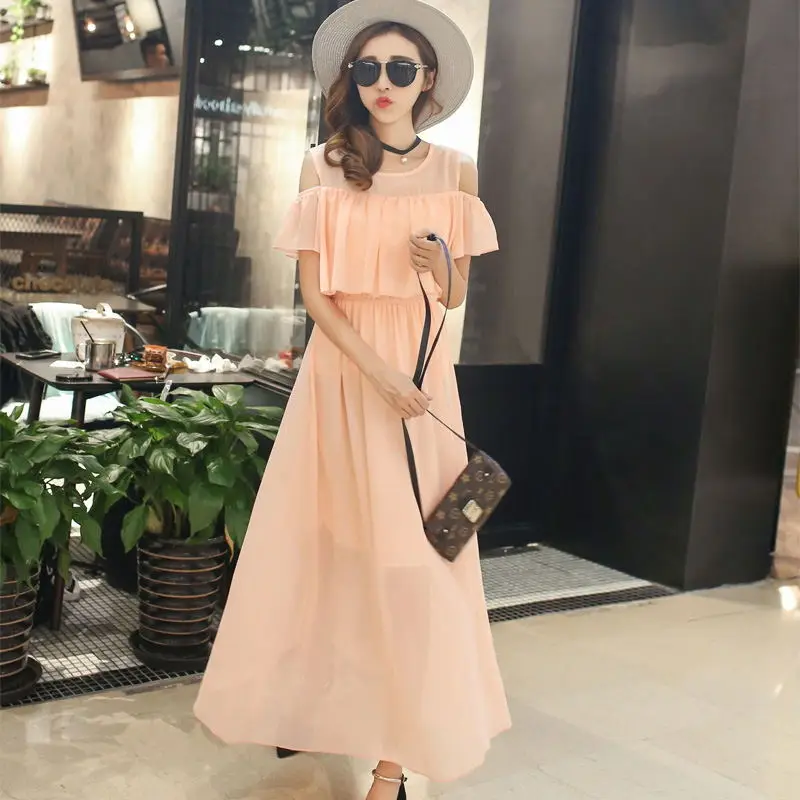 2017 Повседневная Летние Платья Женщин Бабочка Рукав С Плеча Плюс Размер Свободные