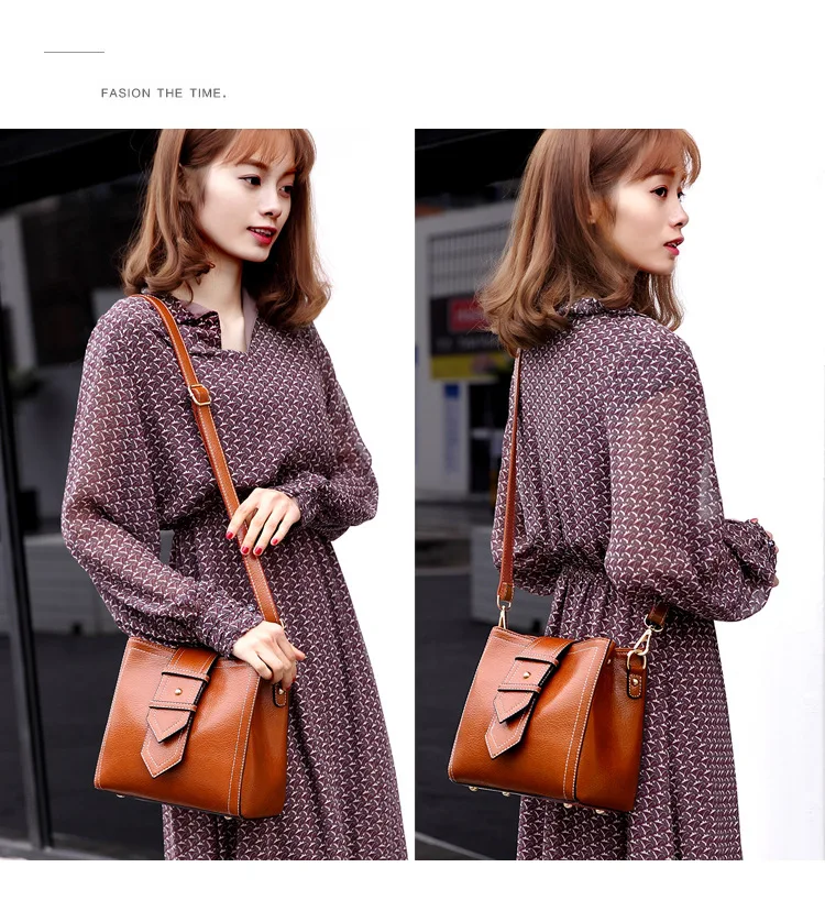 Модная женская сумка-мессенджер из натуральной кожи винтажные женские