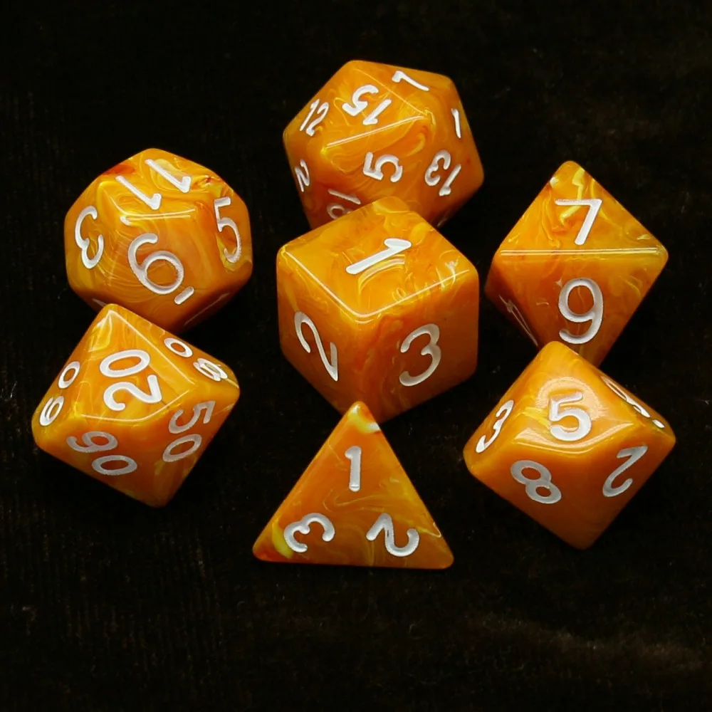 7 шт./компл. игральная кость d& d4 d6 d8 d10 d% d12 d20 многогранные TRPG игры Набор Игральный костей для Настольная игра