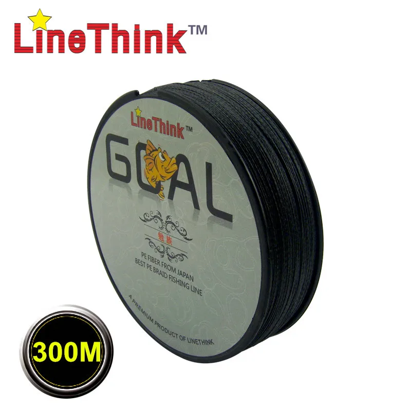 Рыболовная плетеная леска LineThink GOAL, ПЭ 4X, 6LB-100LB, 300 м (art.: 78bded33e) - 78bded33e