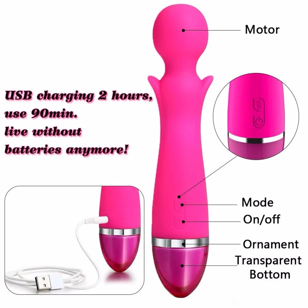 Мощный оральный клитор Вибраторы для женщин Usb зарядка вибратор AV в виде
