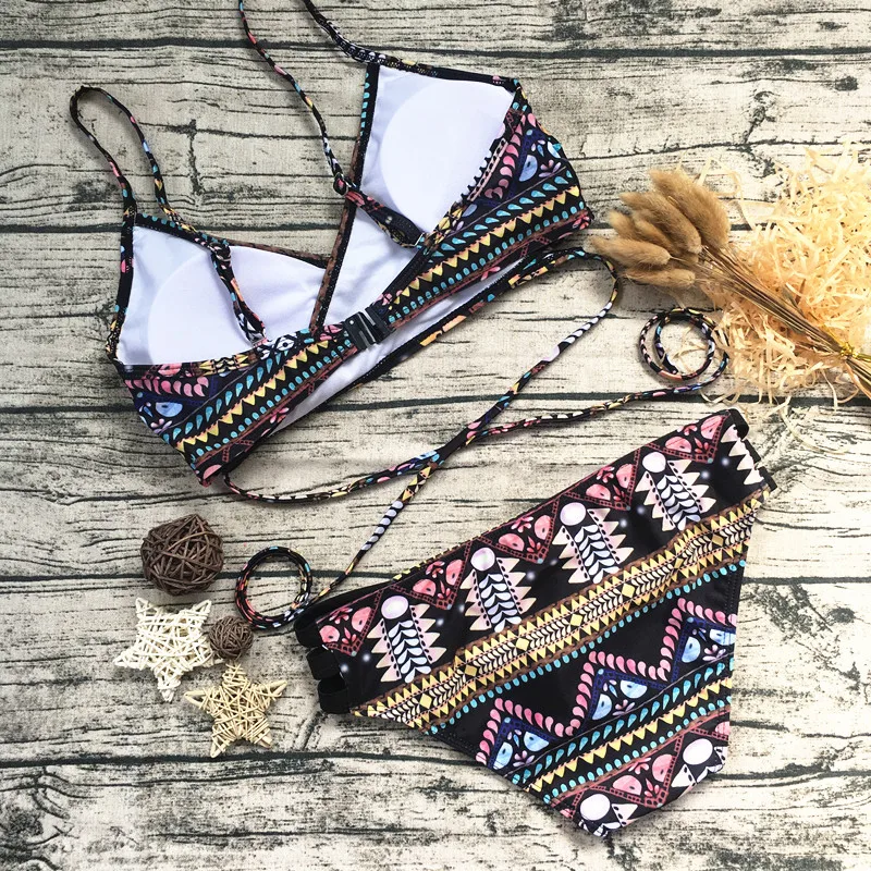Дропшиппинг 2018 новый летний женский комплект бикини сексуальный бандажный пояс