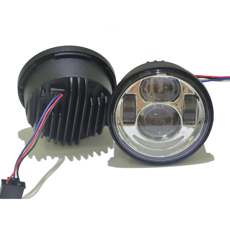 Аксессуары для мотоциклов 4 5 дюйма Двойная цилиндрическая фара мотоцикла 12 В 80 Вт