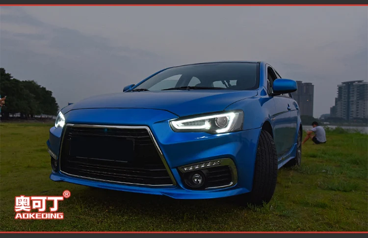 AKD автомобильный Стайлинг для Mitsubishi Lancer 2008- Lancer EX светодиодный светодиодные дневные ходовые огни на передних фарах Hid вариант фара ангел глаз луч аксессуары