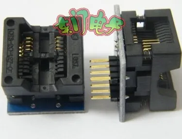 Бесплатная доставка sop adapter/SOP8 К DIP8/ic adapter позолоченный pin-чип применяется ко всем