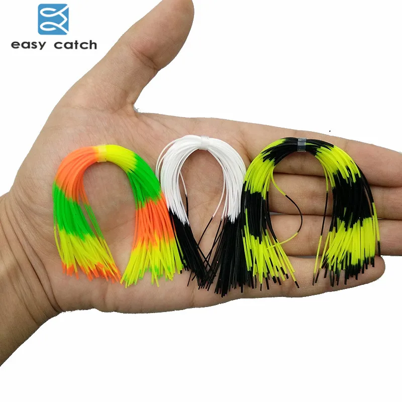 Easy Catch 10 шт. разноцветные рыболовные резиновые юбки Силиконовые с 50 нитками для