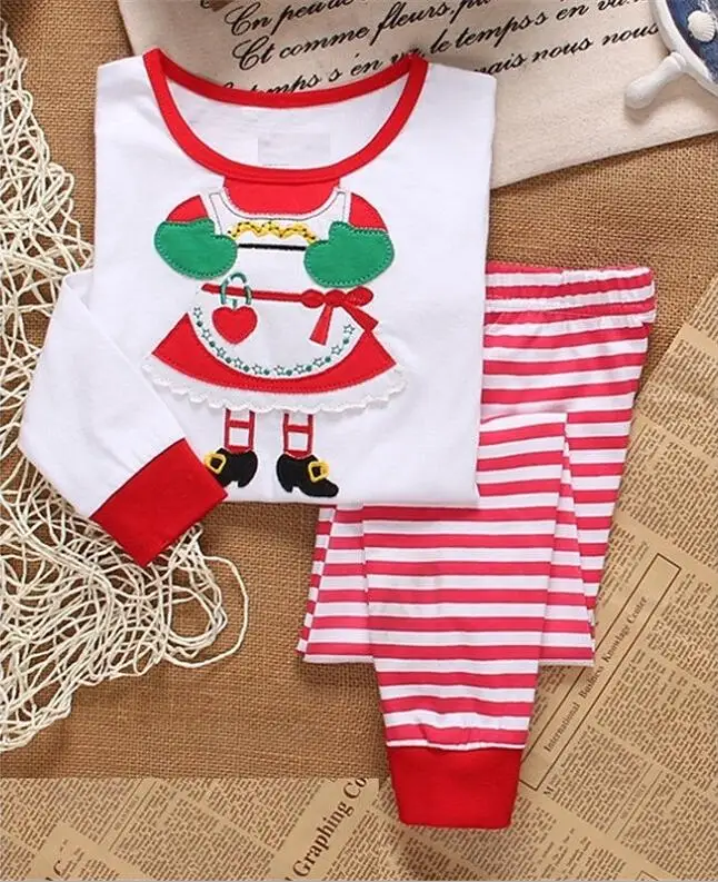 style 7 Рождественские детские пижамы с героями мультфильмов, пижамы для маленьких мальчиков, хлопковые Пижамные комплекты с длинными рукавами, одежда для детей - Color: style 7