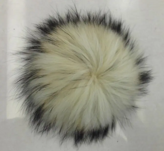 beige raccoon fur Зимние натуральный мех помпон из меха енота; модная обувь; лисий мех; балабоны для теплые вязаные шапочки Skullies шапки Шапки и сумки брелок - Цвет: beige raccoon fur