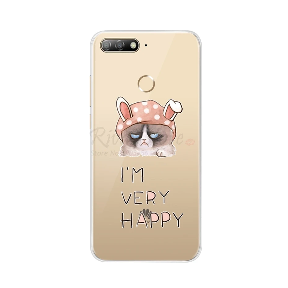 For Huawei Honor 7C Case 5.7 Soft Silicone Transparent TPU Phone Case For Huawei Honor 7C 7 C Back Cover AUM-L41 Russian Version
