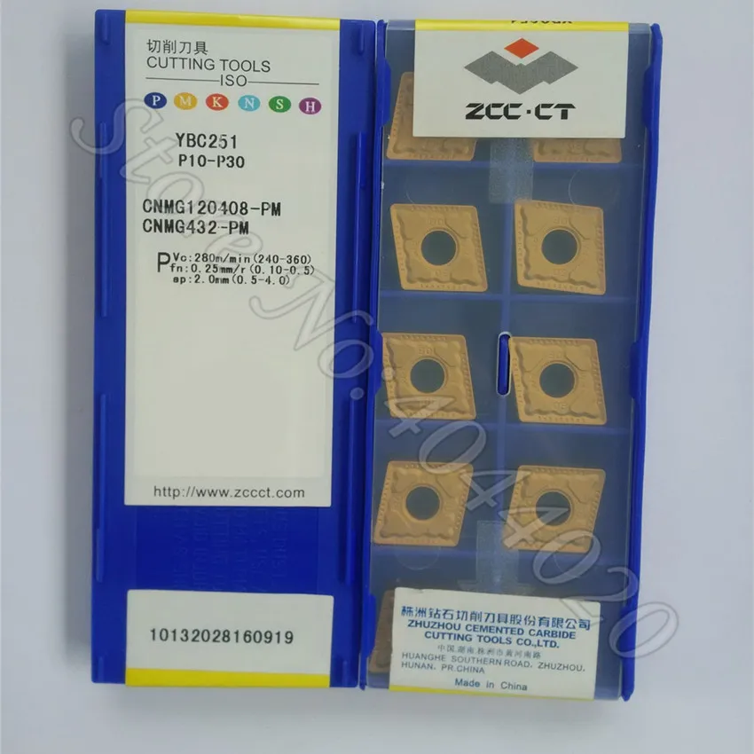 

10PCS CNMG120408-PM YBC251 ZCC-CT NC CARBIDE INSERT