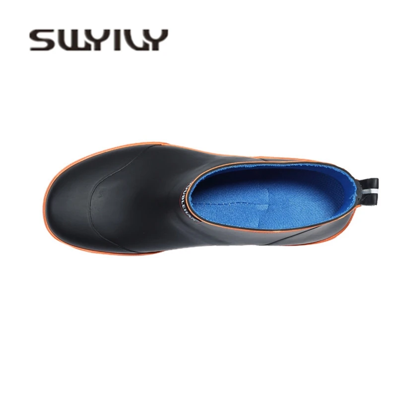 SWYIVY/резиновые сапоги; женские резиновые ботильоны; сезон осень-зима; теплые резиновые сапоги; коллекция года; удобные резиновые сапоги для пар; большие размеры 45
