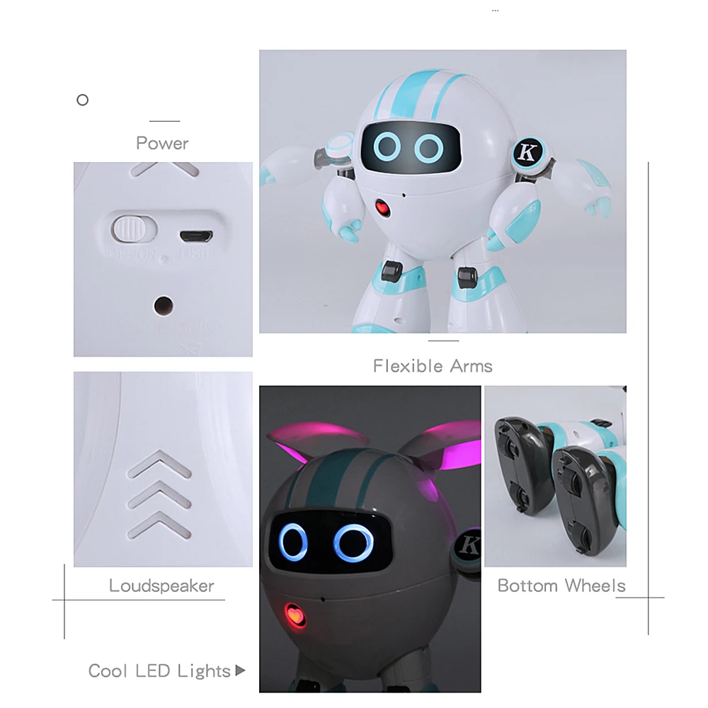 JJR/C R14 RC робот для детей просвещения интеллектуальные игрушка с компьютерным управлением с крыльями поет танцев рассказывает истории запрограммирован подарок для детей