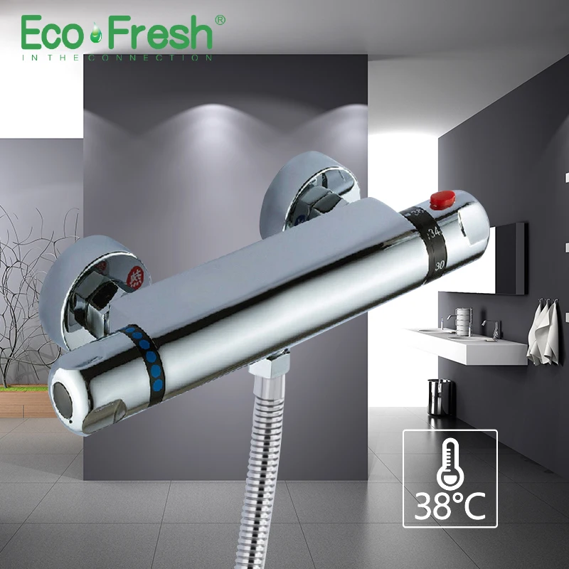 Термостатический Смеситель Ecofresh кран для душа ванны набор с термостатом|Душевая