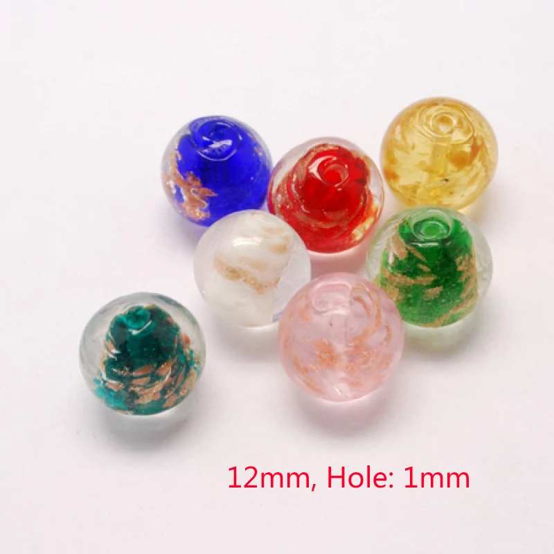 PANDAHALL смешанные Цвет Бусы 200 шт./уп. Ручной работы Бусины Lampwork неправильной формы 4~ 20 мм отверстие: 1~ 2,5 мм - Цвет: N