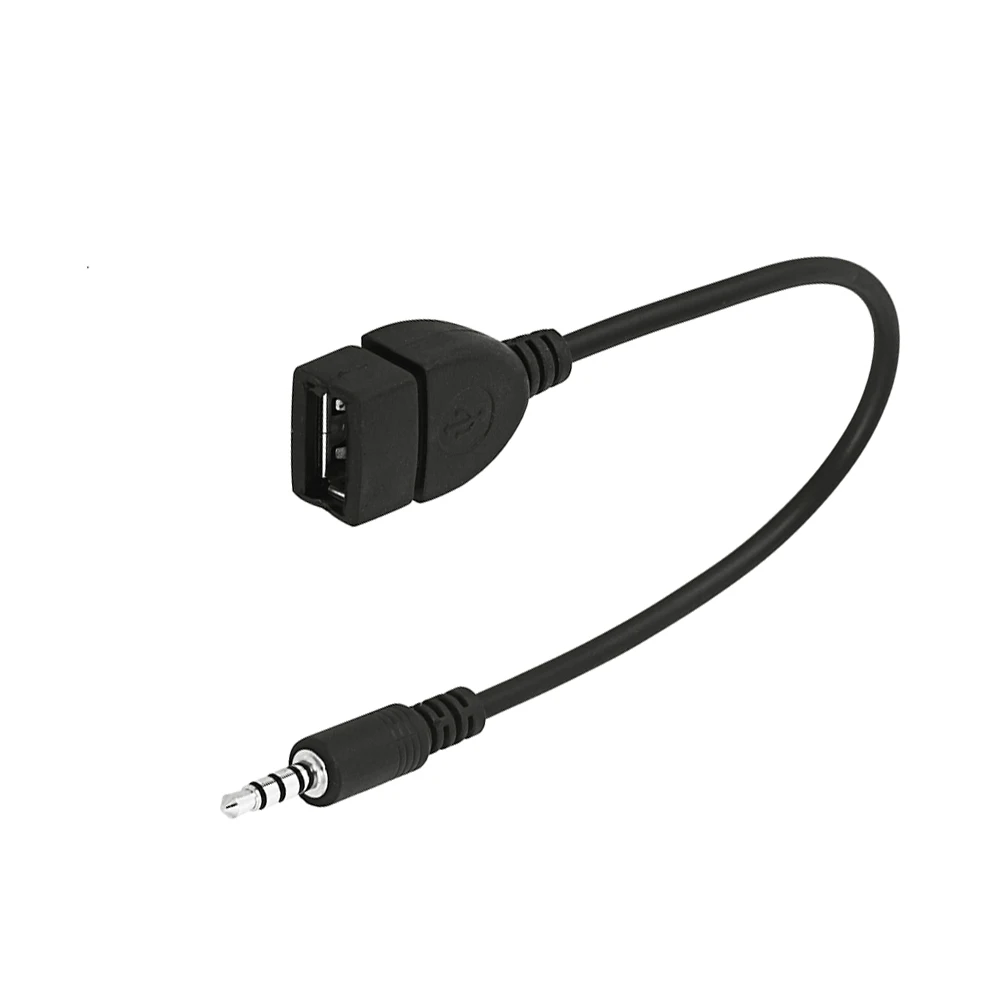 3 5 мм аудио разъем AUX для USB 2 0 Тип A Женский Адаптер конвертера OTG кабель DE08 Прямая