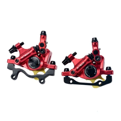 red a pair MEROCA ZOOM HB100 MTB Дорожная линия Тяговая гидравлические дисковые тормозные суппорты передние и задние аксессуары для тормозов - Цвет: red a pair