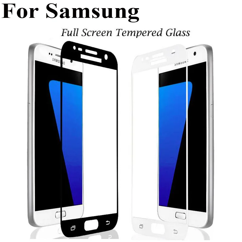 Закаленное стекло с полным покрытием для Samsung Galaxy J5 J7 J3 2017 A3 A5 A7 2016 Prime S6 A8 Plus 2018