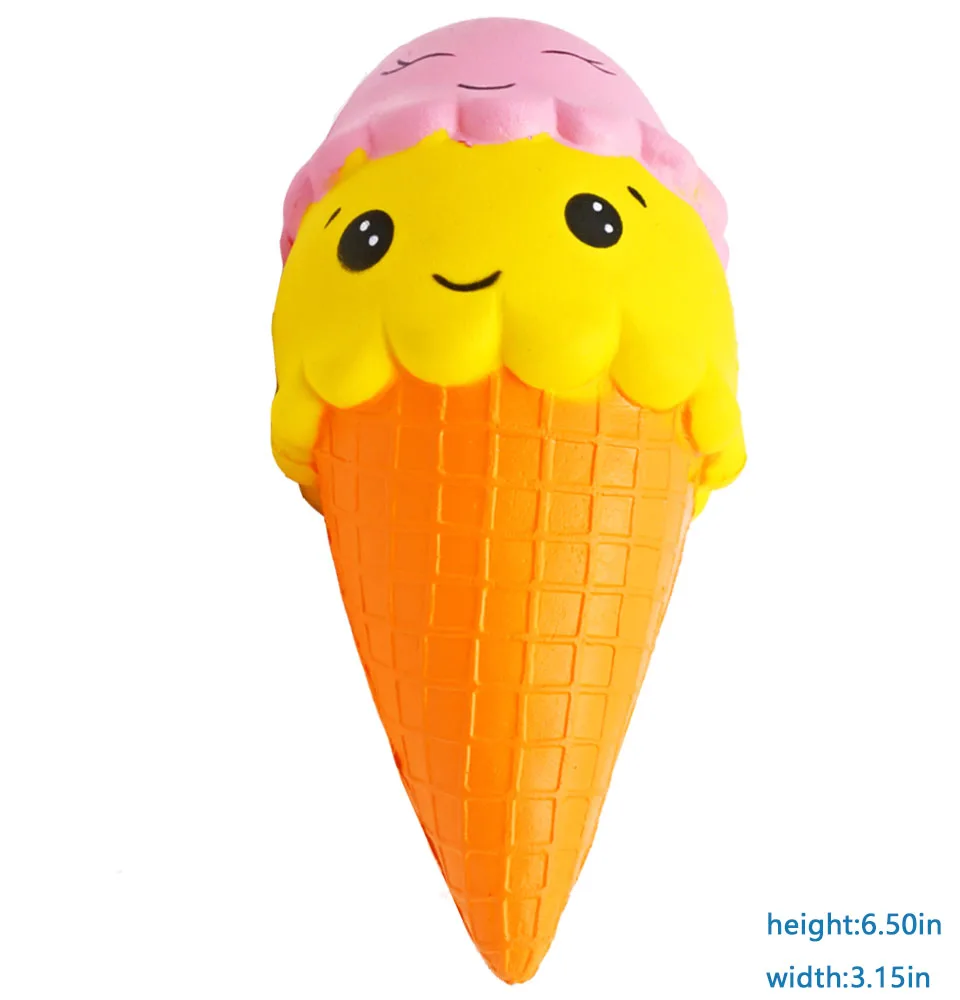 Medium ice cream Красочные мягкие и милые ложка для мороженого медленно поднимающийся Jumbo Еда Squishies Крем Для Снятия Стресса Squeeze игрушка в подарок для детей - Цвет: Medium ice cream