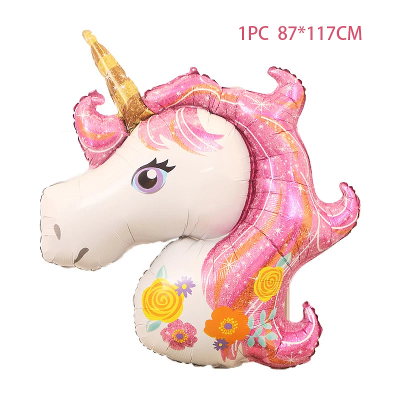 1 шт. Единорог праздничные украшения: воздушные шары большой единорог Balloon3D мини Единорог шар День рождения Baby Shower Свадебные украшения