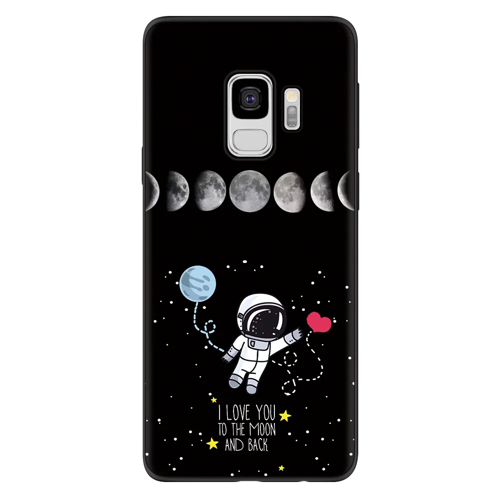 Мультфильм Космос Луна Крышка для samsung Galaxy J5 J6 J7 Prime J3 J4 J6 плюс S6 S7 край S8 S9 S10 плюс S10e чехол