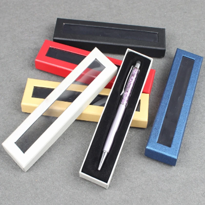100 шт одиночная коробка ручки креативная прозрачная оконная бумага упаковка