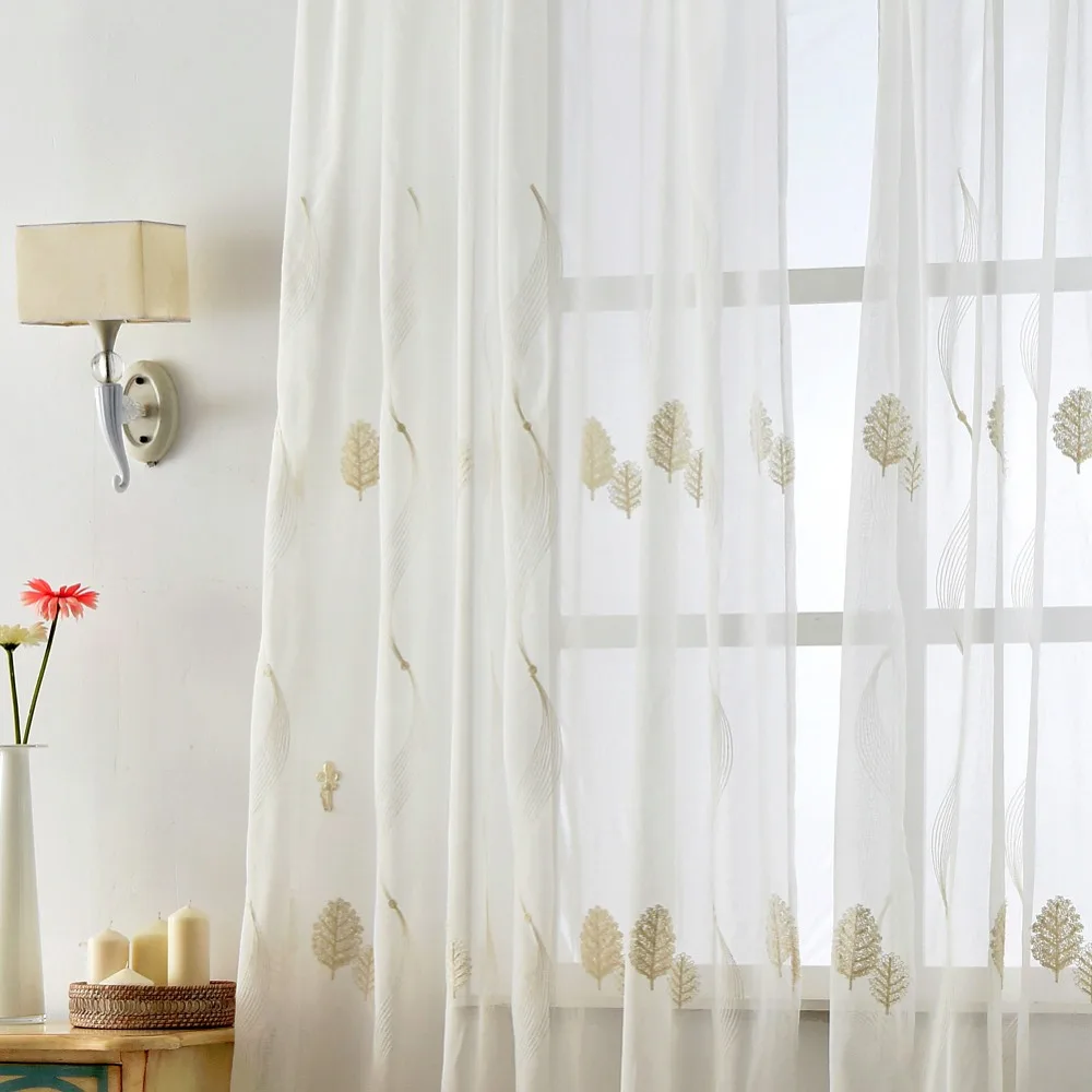 Оставьте Кухонная штора Рождество Панель Тюль текстиля sheer ткани дизайн двери