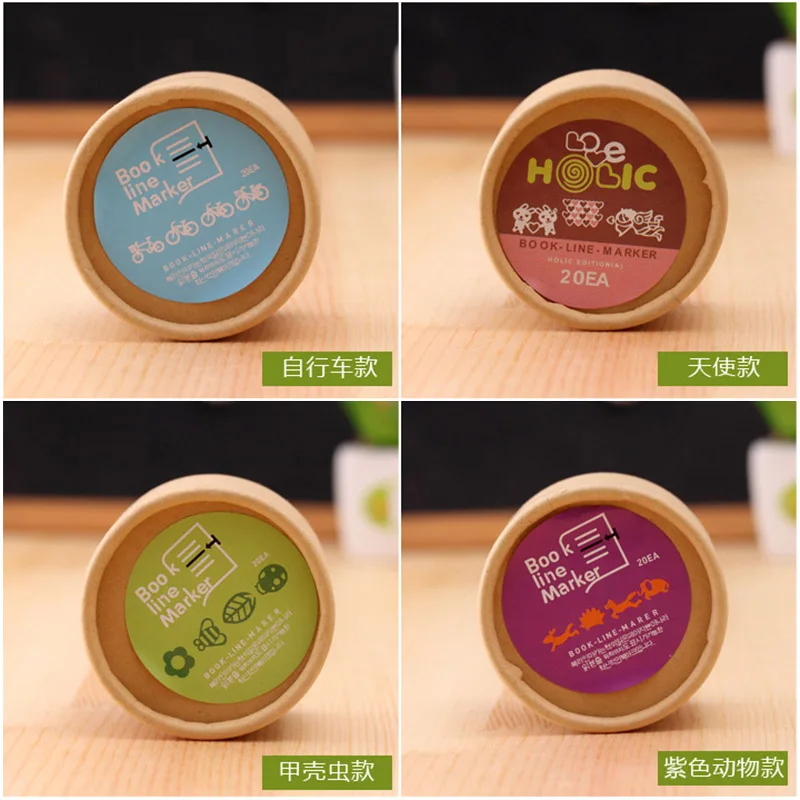 20 шт./партия (одна коробка) металлическая мини-закладка зажимы милый мультфильм