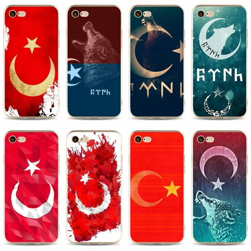 Чехол на мобильный телефон с изображением турецкого флага 2018 Мягкий чехол из ТПУ