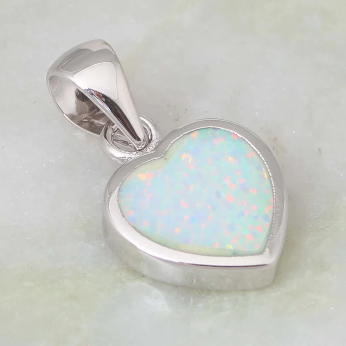 Высокое качество поставщиков серебряный цвет ювелирные изделия Сердце Белый