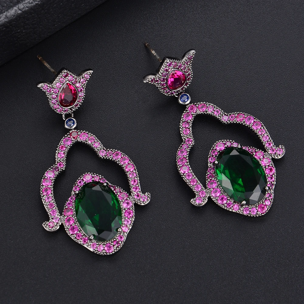 Женские серьги-подвески с кристаллами в форме капли | Украшения и аксессуары