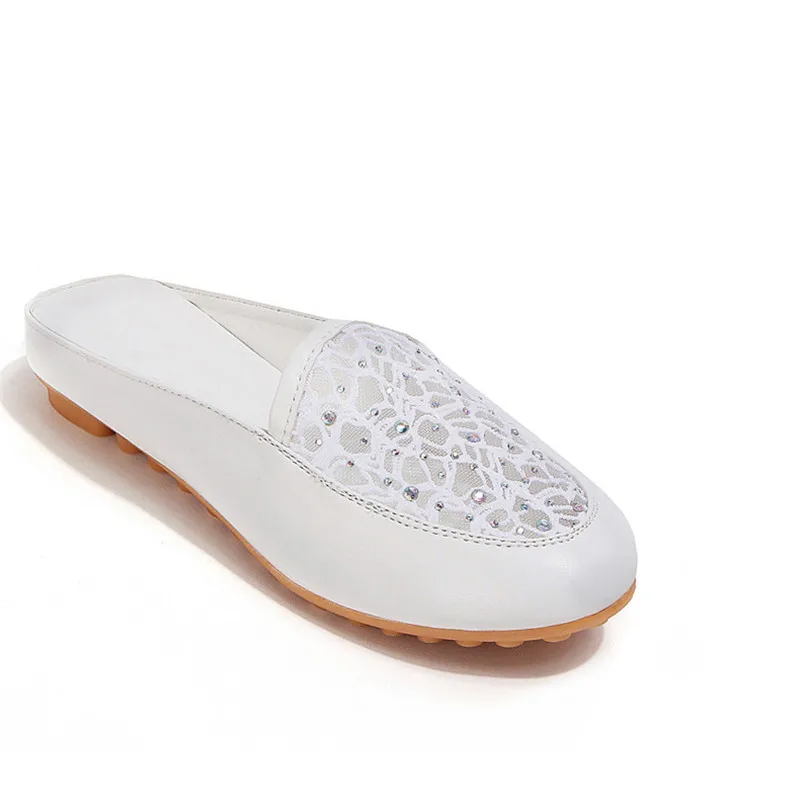 ЛИН КОРОЛЬ Моды Твердые Женщины Квартиры Сандалии Удобная Поскользнуться На