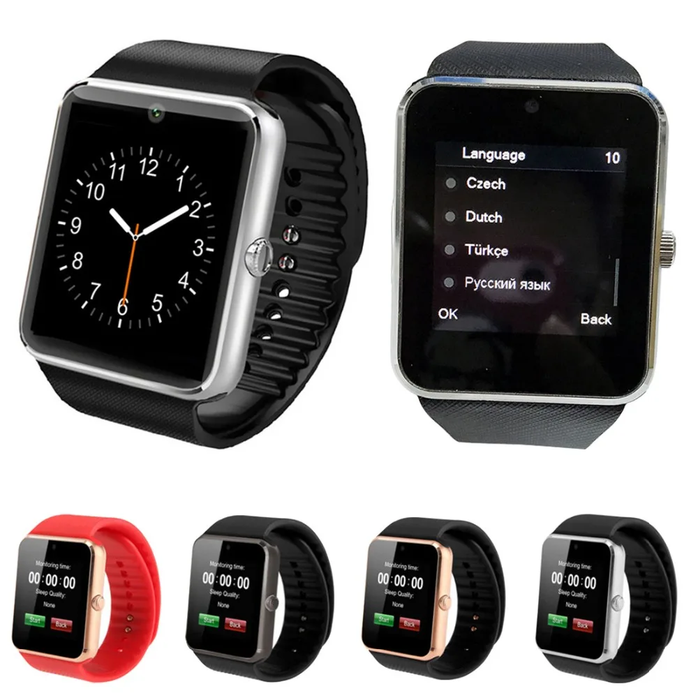 GT08 Смарт часы Bluetooth наручные часы для мужчин Smartwatch спорт телефон часы Android Поддержка Sim TF карта для samsung iPhone sony TCL