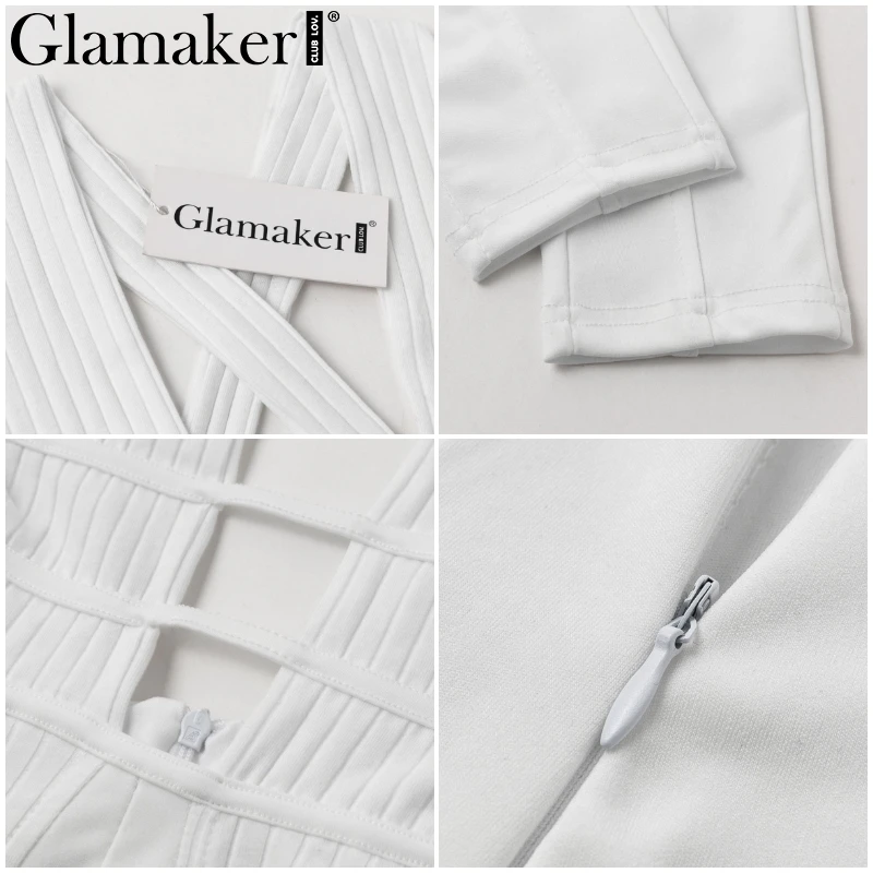 

Glamaker Hollow out sleeveless knitted sexy jumpsuit Women bodycon jumpsuits & rompers Summer streetwear long playsuit overalls