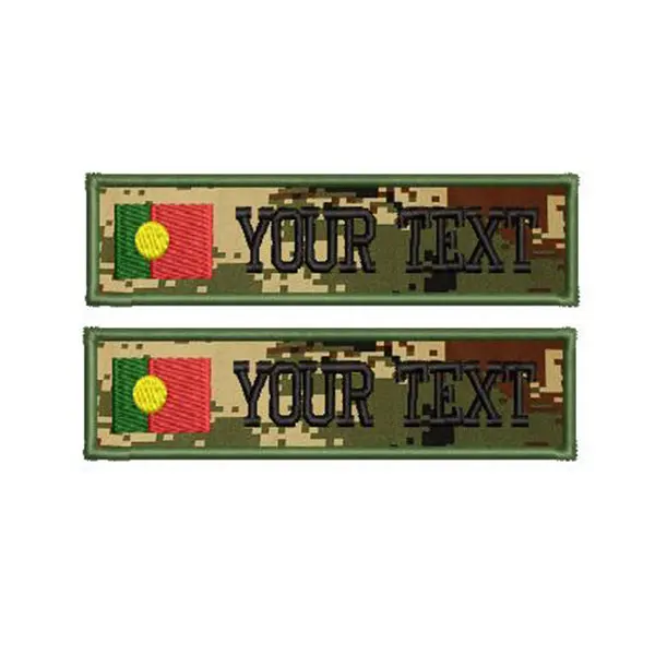 Portugal Flag Пользовательские Военная Вышивка имя патч камуфляж армейский зеленый патчи США Бразилия Франция Великобритания флаг страны персонализированные - Цвет: Portugal Flag