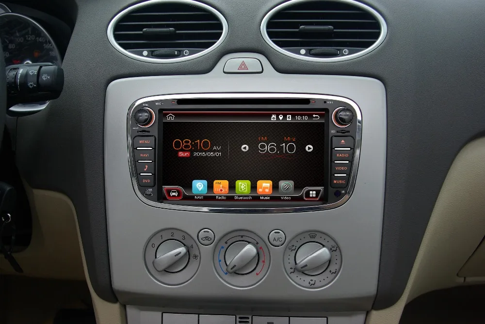 Новый 7 дюймов 4 ядра HD Android 1 dvd-плеер автомобиля gps Навигация Радио Аудио для Ford Focus