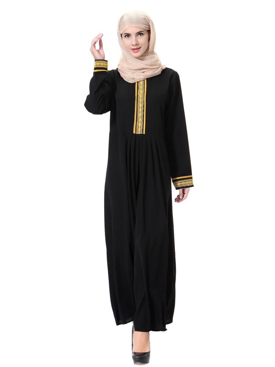 Muslim abaya hijab dress Middle East clothing Arabic Robe for women Arabe Femme Long Sleeve Dress Turkey | Тематическая одежда и