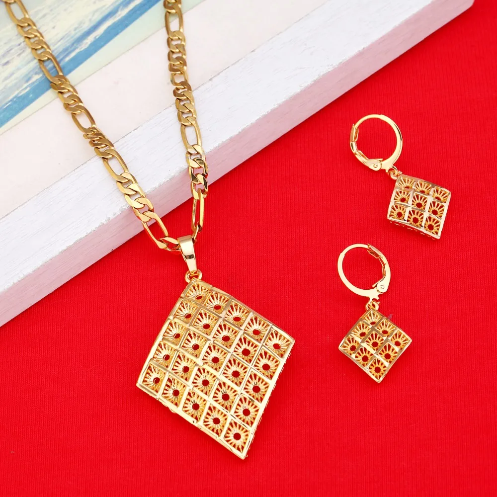 Традиционные эфиопийские Ювелирные наборы модные Благородные золотого цвета