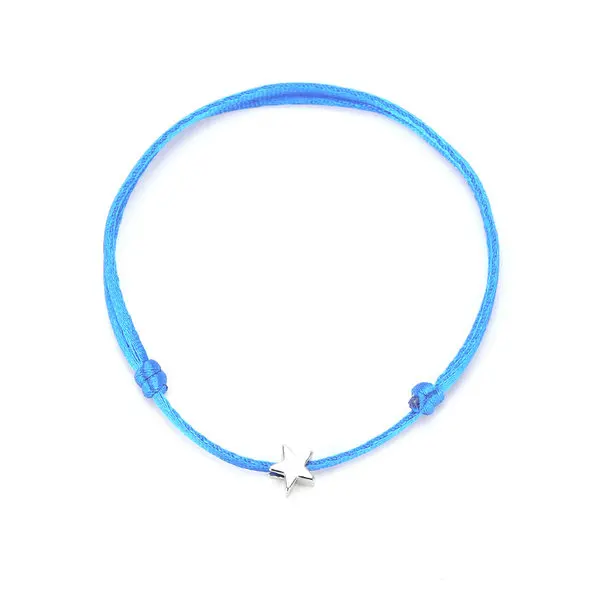 Blue G. YCX 5 шт./компл. Серебряный Взгляд Красный строка дружбы браслеты нержавеющая сталь регулируемый красная веревка на удачу пара Bracelts для женщин комплект браслетов нержавеющей стали - Окраска металла: Blue