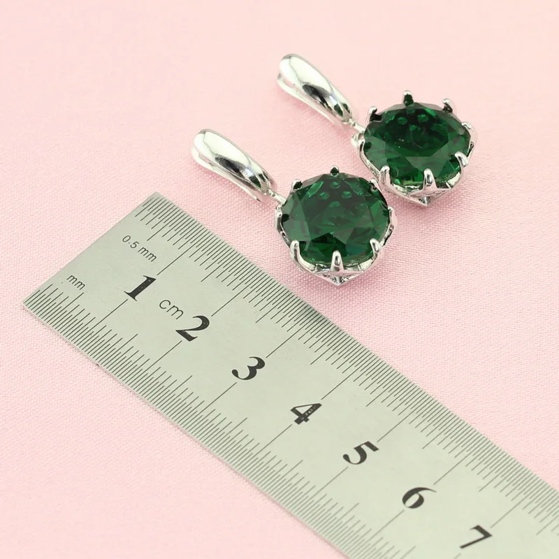 Эшли Мода и классический зеленый камень Серебряный цвет Ювелирные наборы для