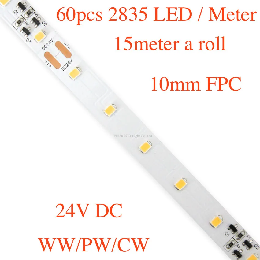 15m a roll/ a lot,  led constant current strips, 15m with 900pcs 2835 smd led, 60led/m