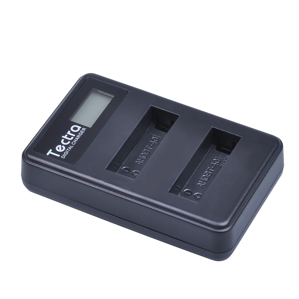 Tectra высокое качество AHDBT 401 LCD USB двойное зарядное устройство для экшн камер GoPro Hero