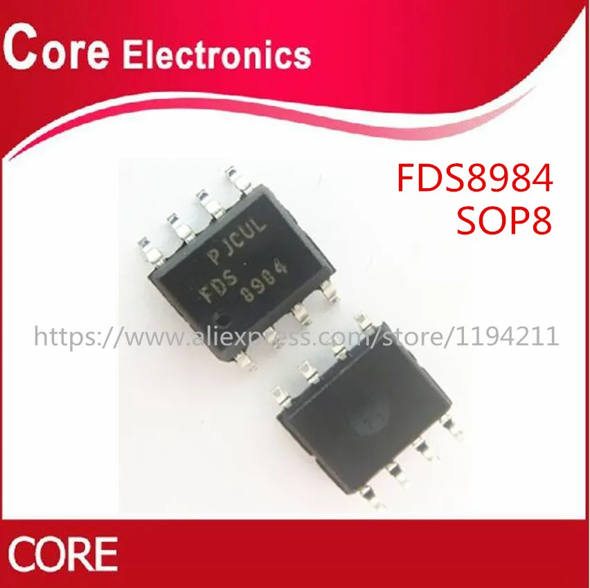 100 шт./лот FDS8984 8984 MOSFET лапками углублением SOP-8 новинка | Электронные компоненты и